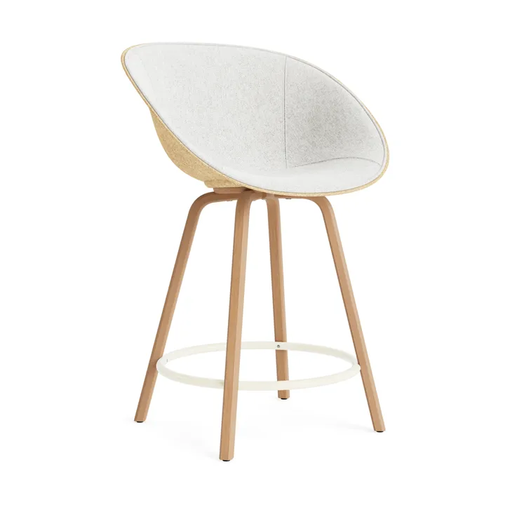 Mat Bar Armchair karmstol framsideklädd 65 cm - Hallingdal 110-hemp-beech-cream steel - Normann Copenhagen