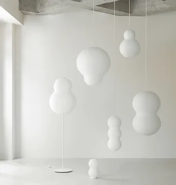 Puff Bubble golvlampa - Vit - Normann Copenhagen