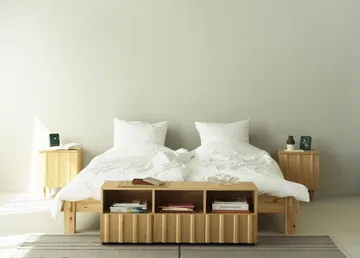 Rib sängbord - Oak, 52x42x40 cm - Normann Copenhagen