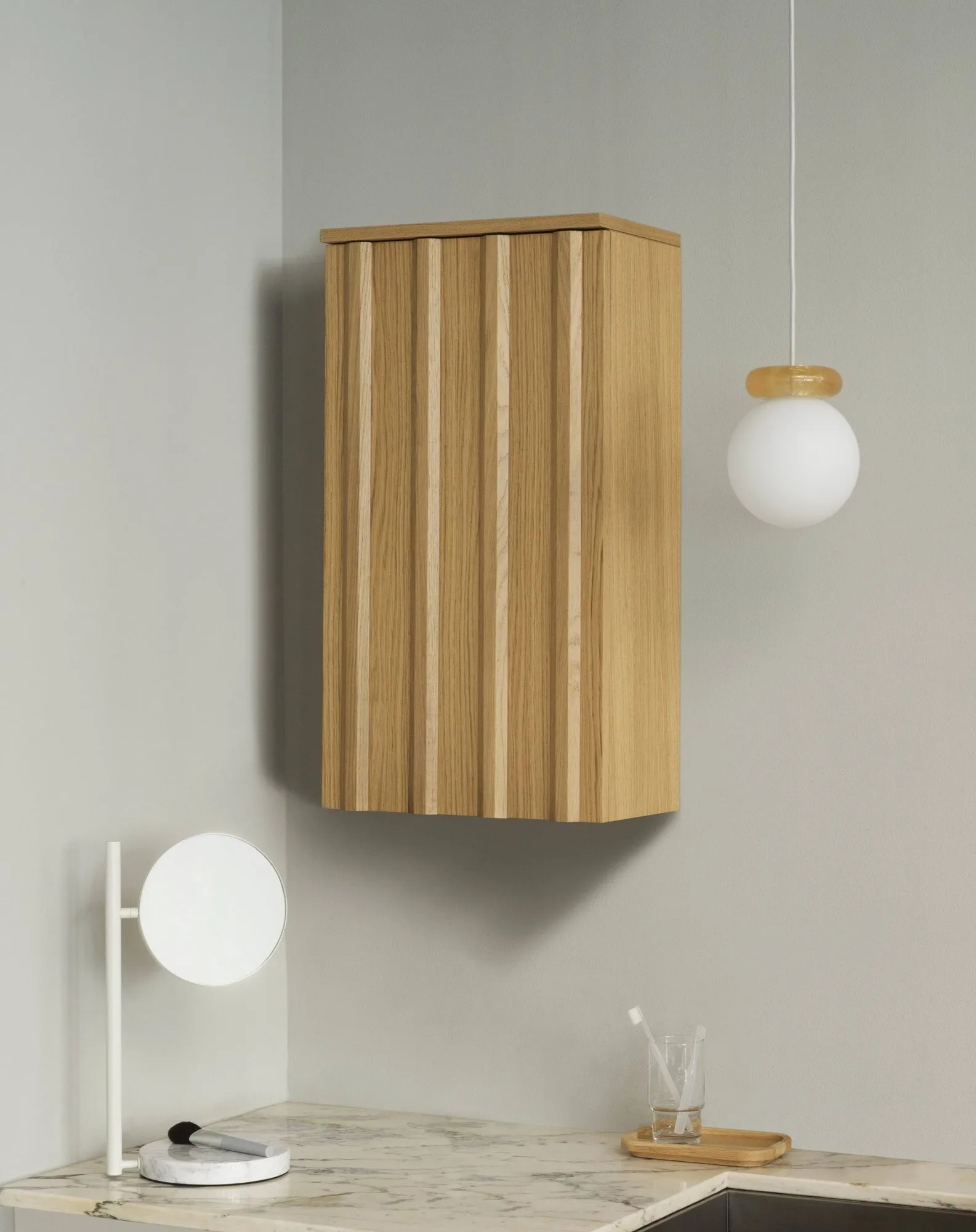 Rib väggskåp, Oak, 73x40x23 cm Normann Copenhagen