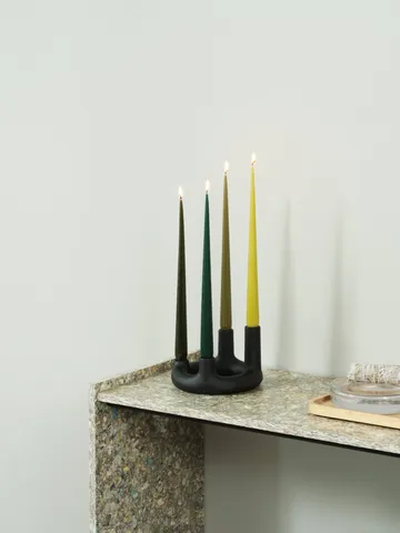 Trin ljusstake - Svart, Ø17,7x11,8 cm - Normann Copenhagen
