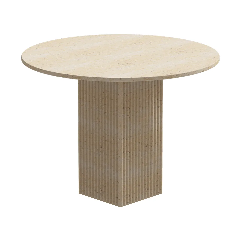 Soho matbord, Beige travertin, Ø120x72 cm NORR11