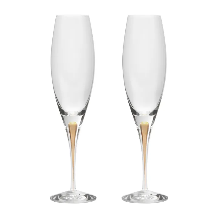 Intermezzo champagneglas 26 cl 2-pack - Guld - Orrefors