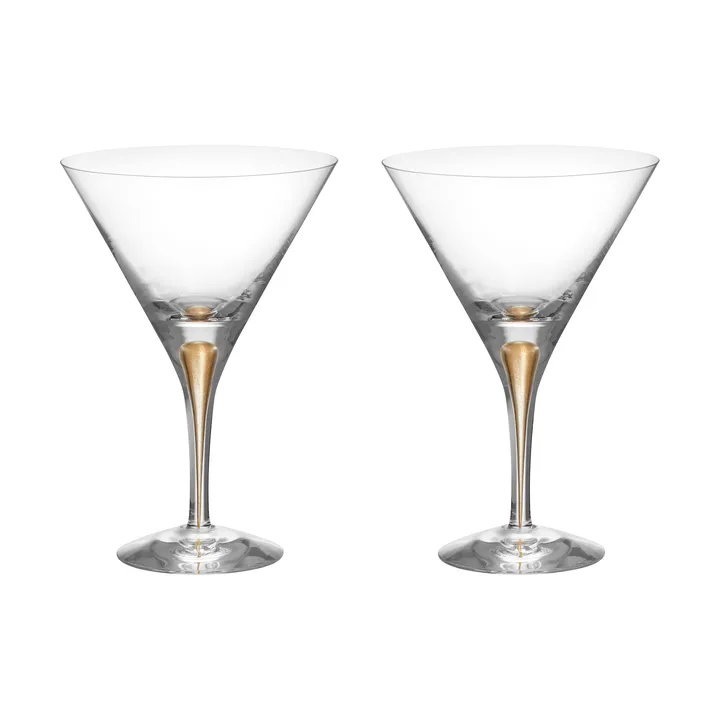 Intermezzo martiniglas 25 cl 2-pack - Guld - Orrefors