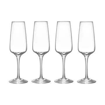 Pulse champagneglas 28 cl 4-pack - Klar - Orrefors