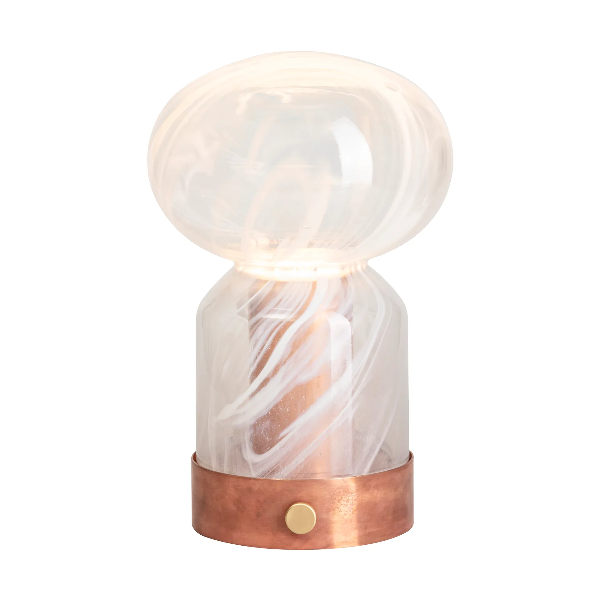 Essence Cloudy portabel bordslampa, Koppar-glas Örsjö Belysning