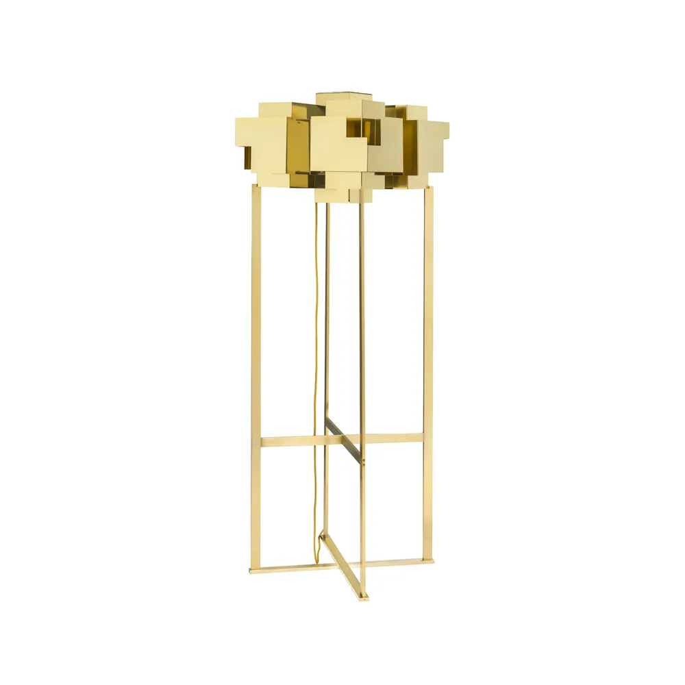 Skyline golvlampa, mässing rå Örsjö Belysning