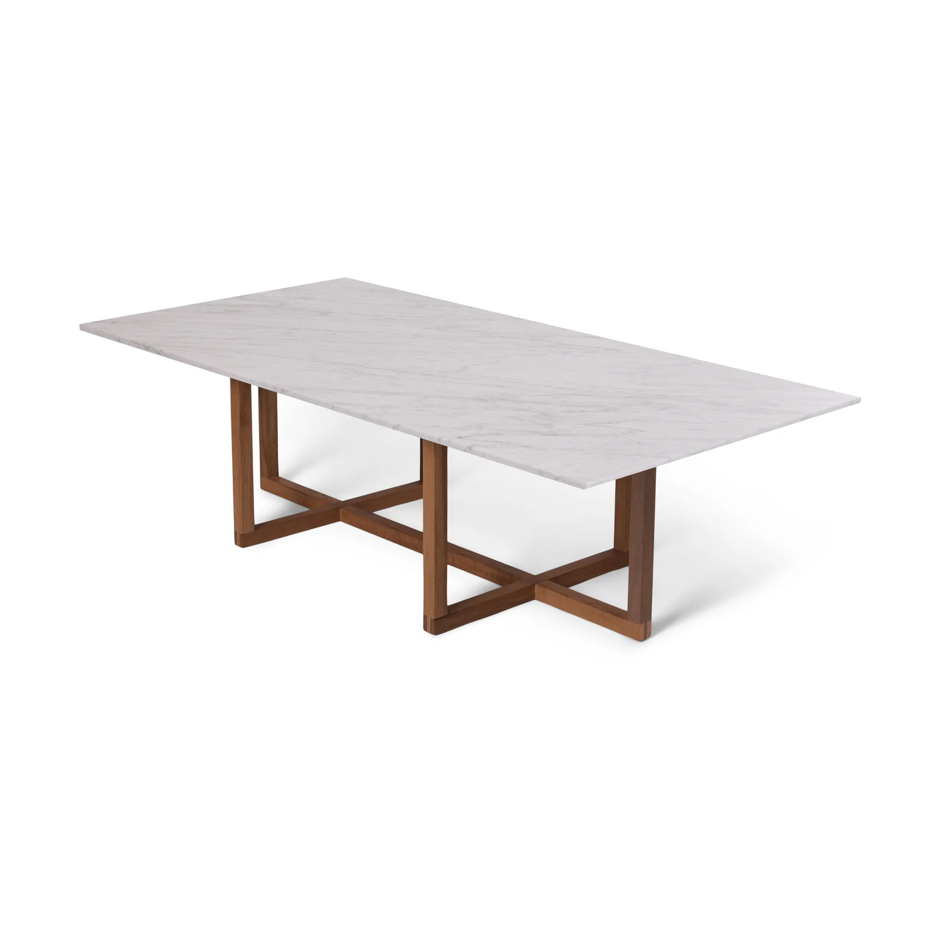 Big Ninety soffbord 70x140 cm, smoked oak underrede, Vit marmor OX Denmarq
