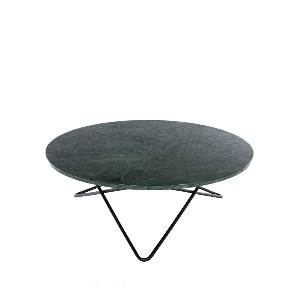 Large O Table soffbord, marmor indio, svartlack stativ OX Denmarq