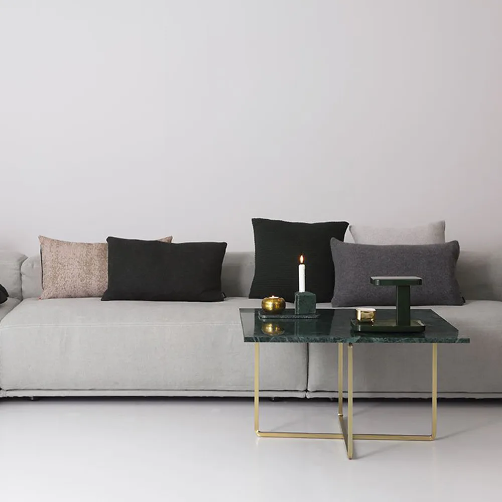 Ninety soffbord rektangulärt, marmor marquina, svart stativ OX Denmarq