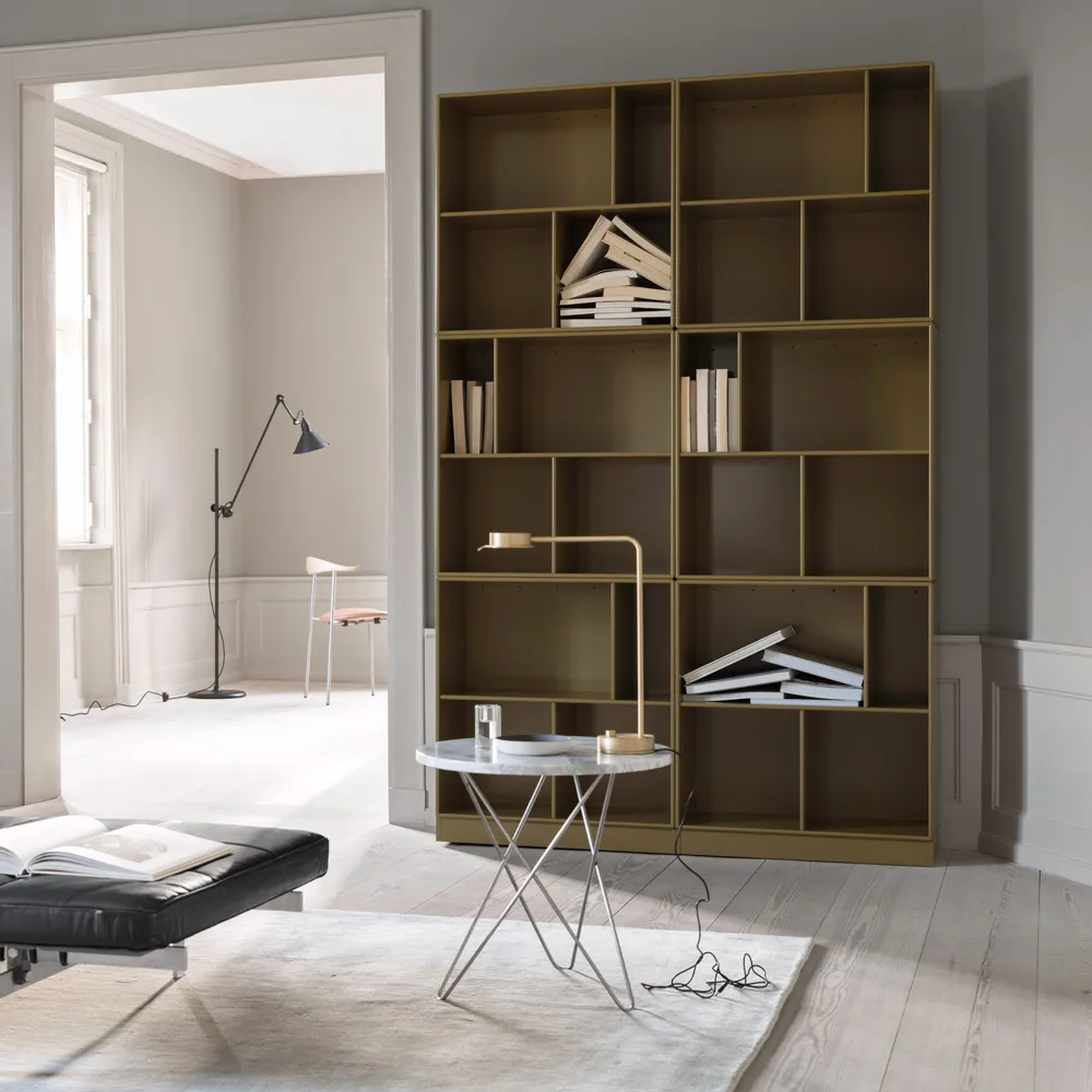 Tall Mini O Table soffbord, Marmor svart, svartlackat stativ OX Denmarq