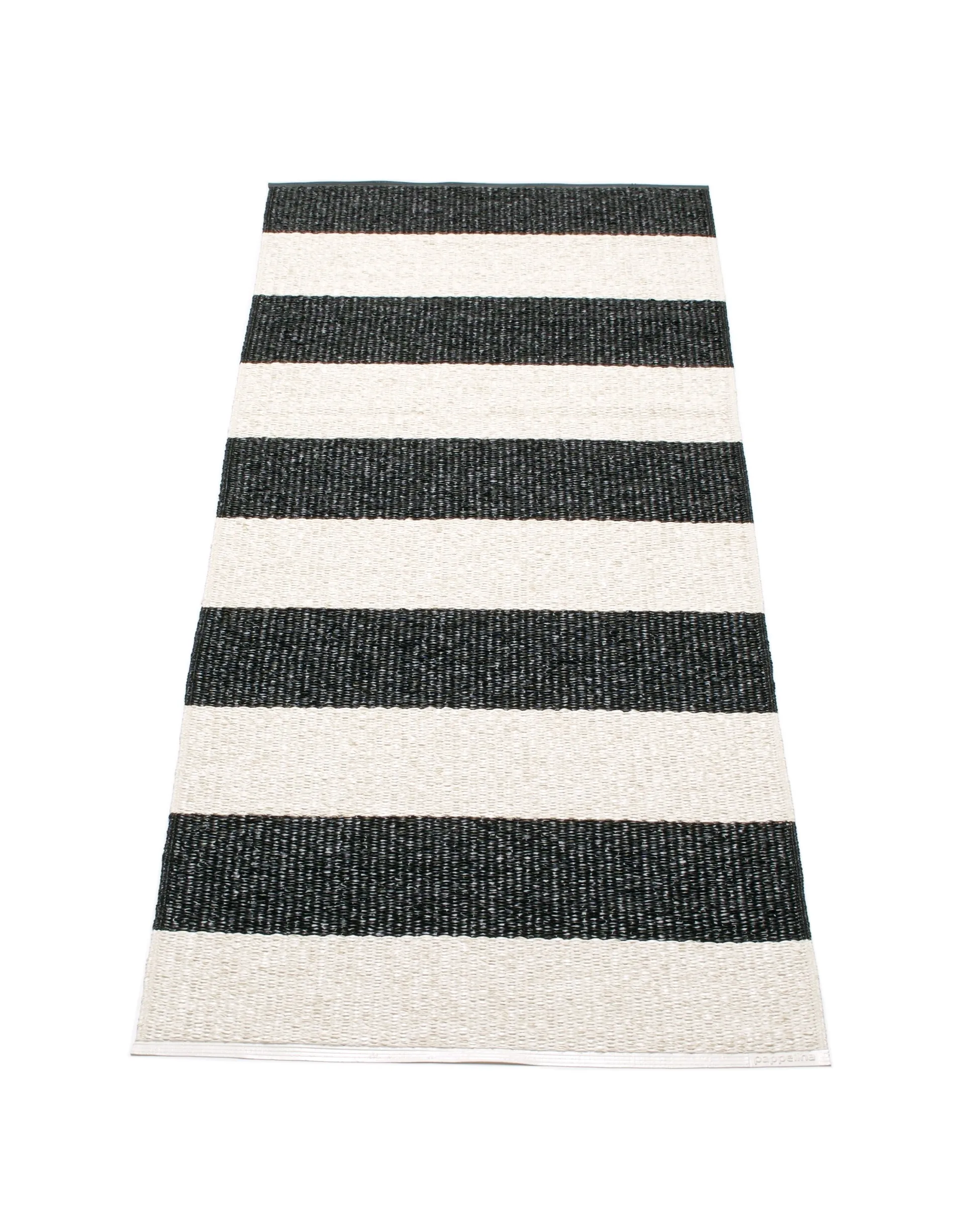 Bob gångmatta black/vanilla, 70x280 cm Pappelina