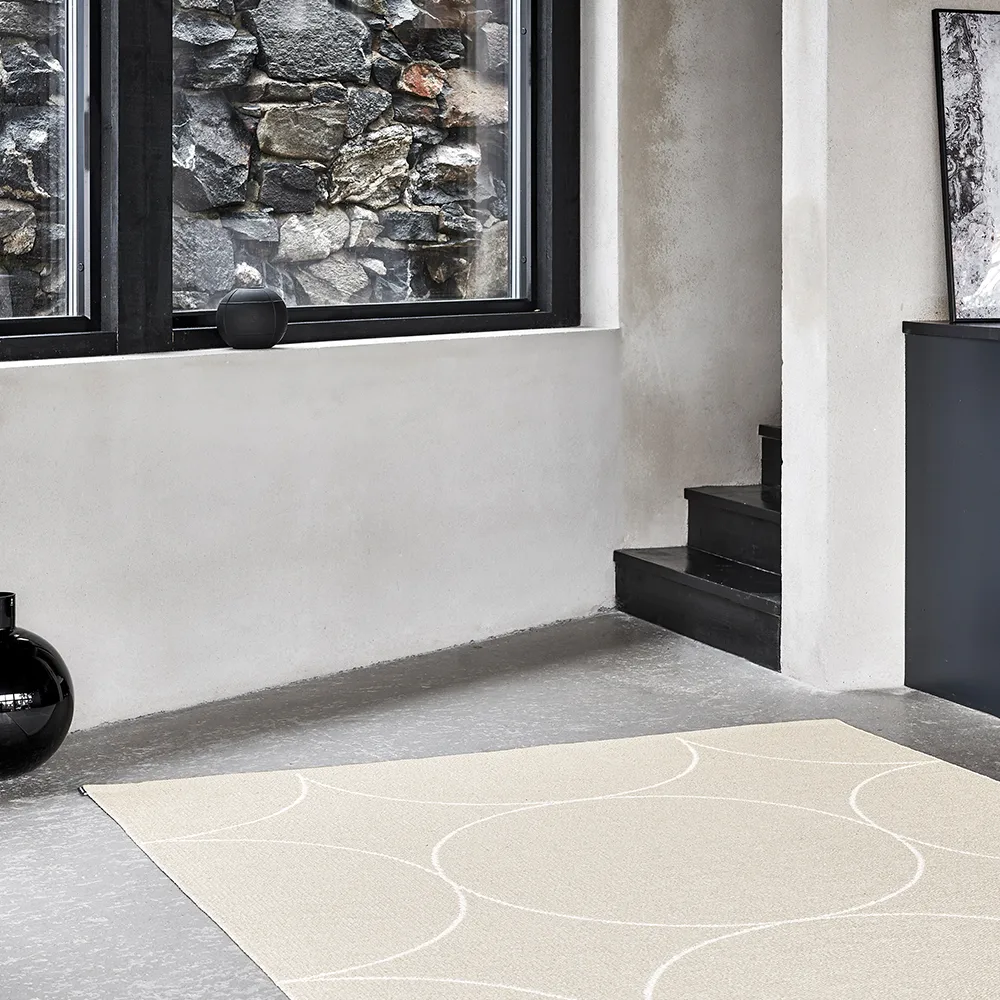 Boo gångmatta, red/vanilla, 70x200 cm Pappelina