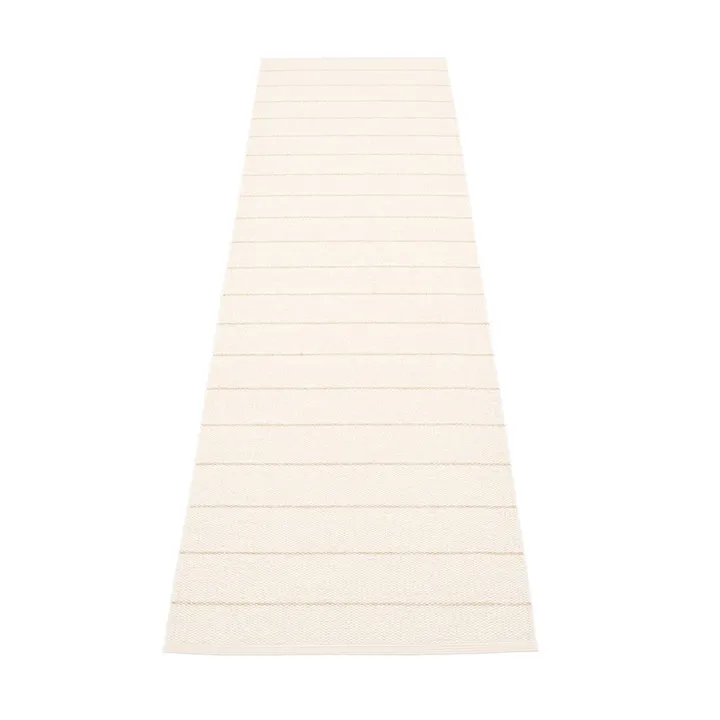 Carl gångmatta - vanilla/white, 70x350 cm - Pappelina