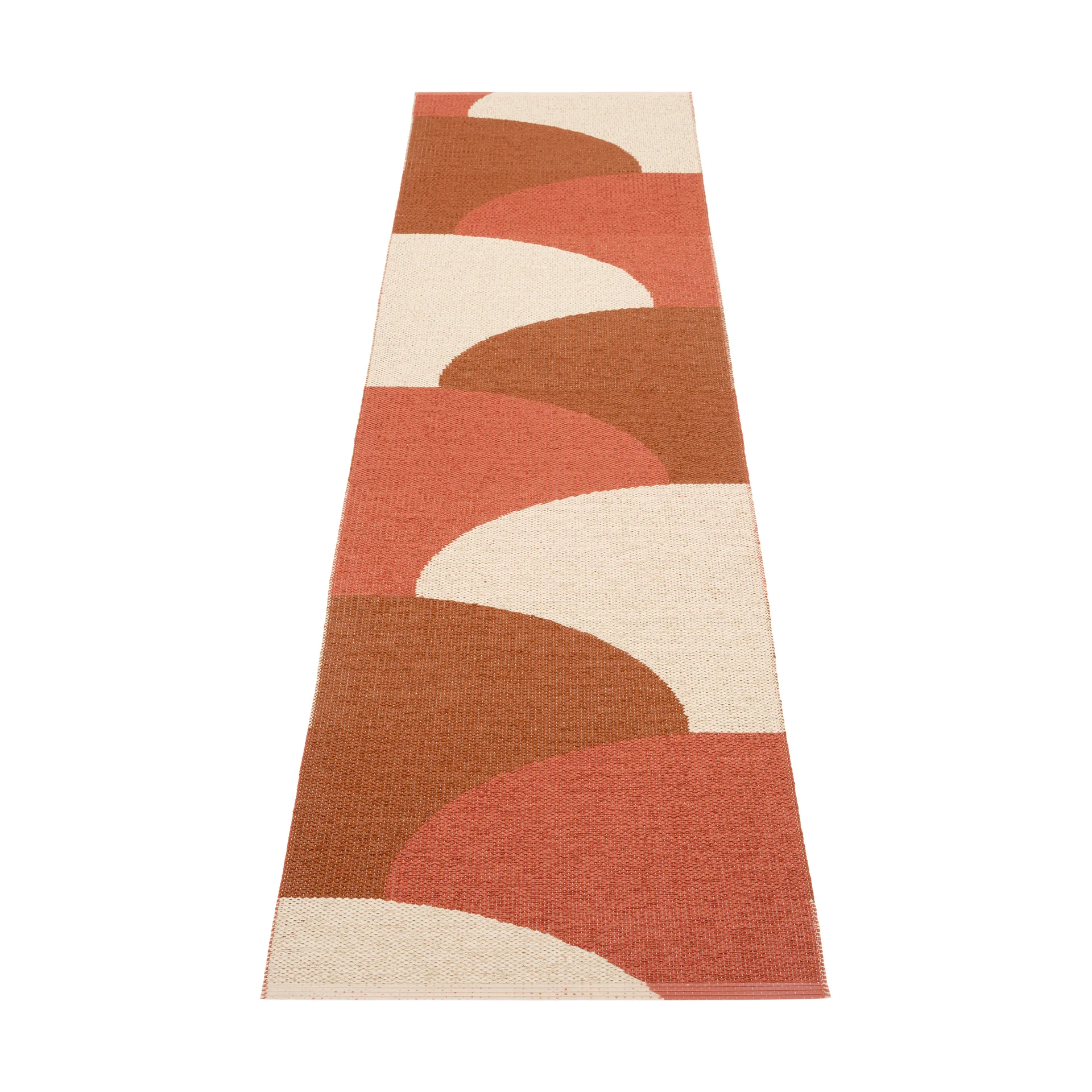 Hill matta, Brick-rust-cream 270x70 cm Pappelina