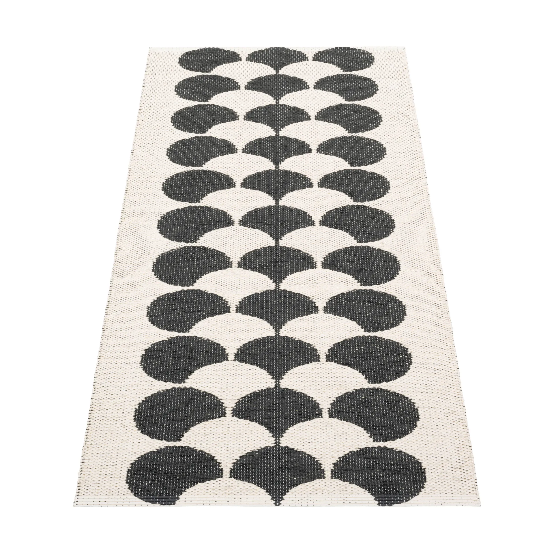 Poppy gångmatta, Black-vanilla, 70x150 cm Pappelina