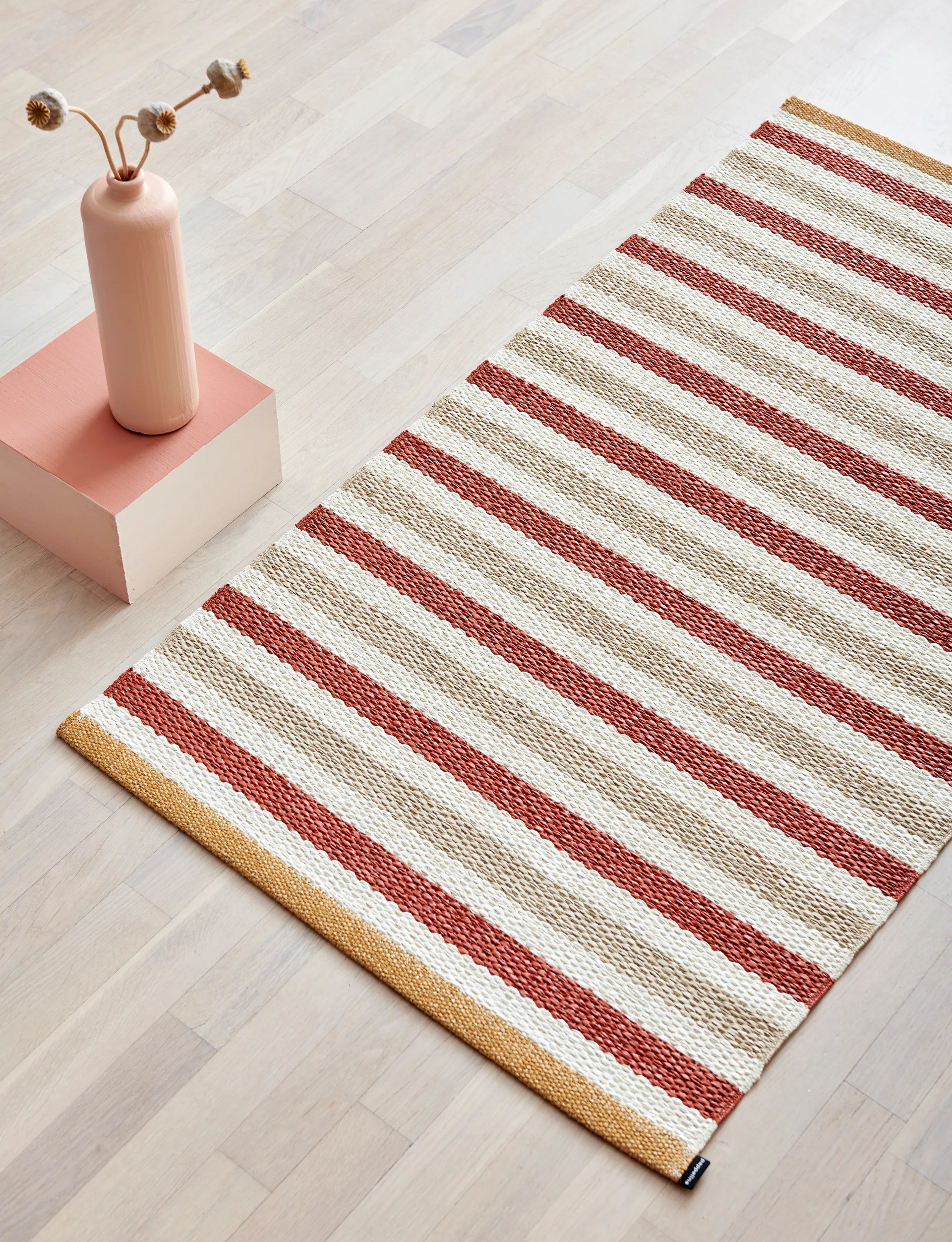 Teo matta, Brick-beige, 140x200 cm Pappelina