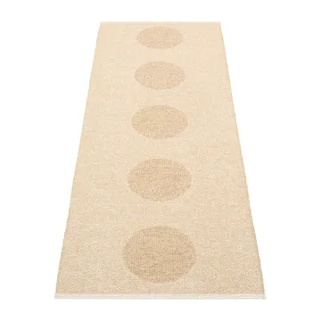 Vera 2.0 plastmatta beige-beige metallic - 70x200 cm - Pappelina