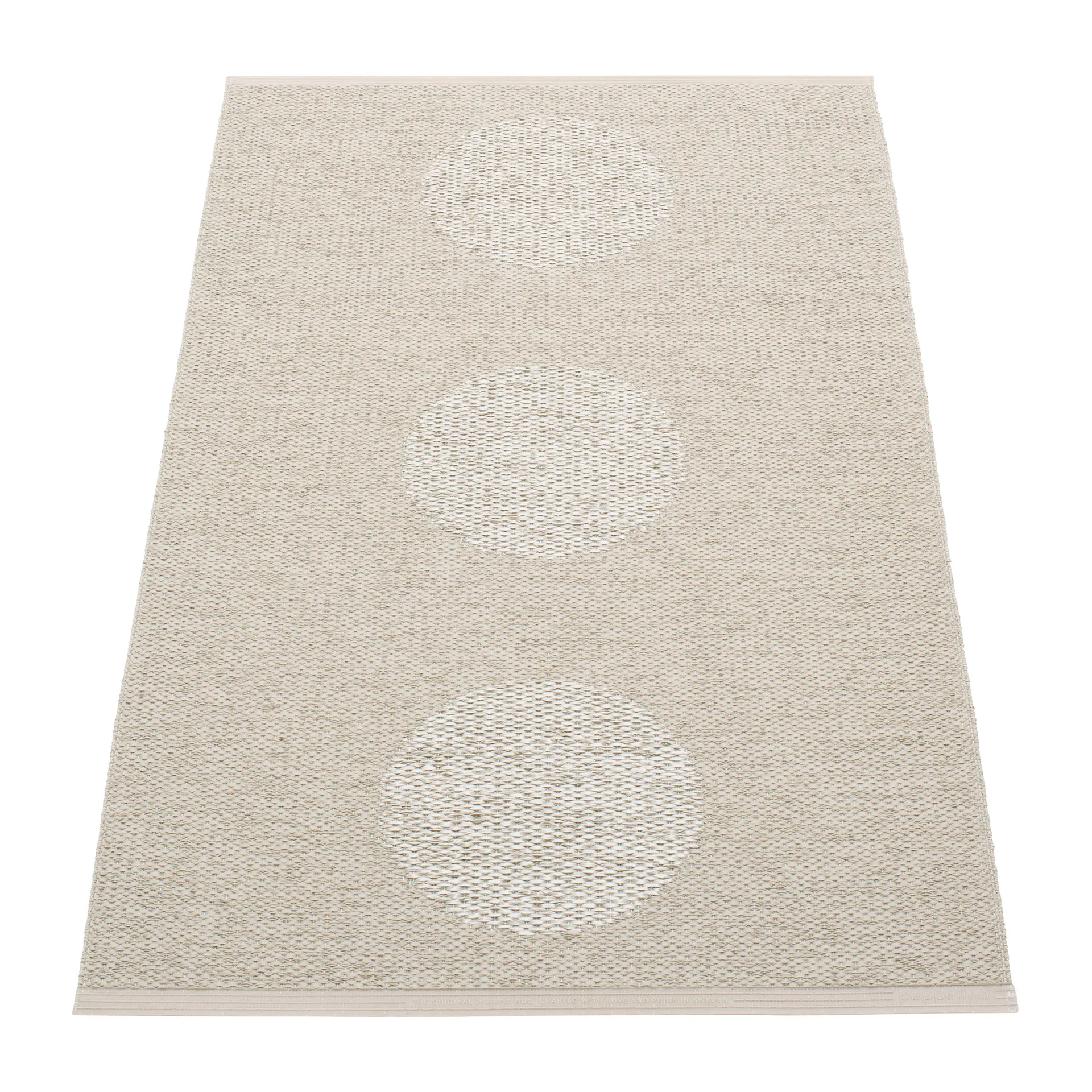 Vera 2.0 plastmatta linen-stone metallic, 70x120 cm Pappelina