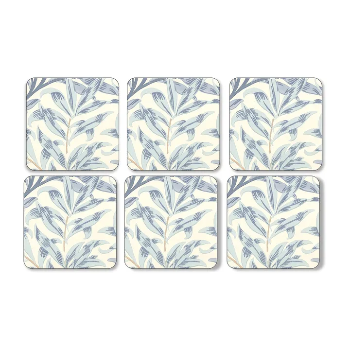 Willow Bough glasunderlägg 6-pack - Blue - Pimpernel