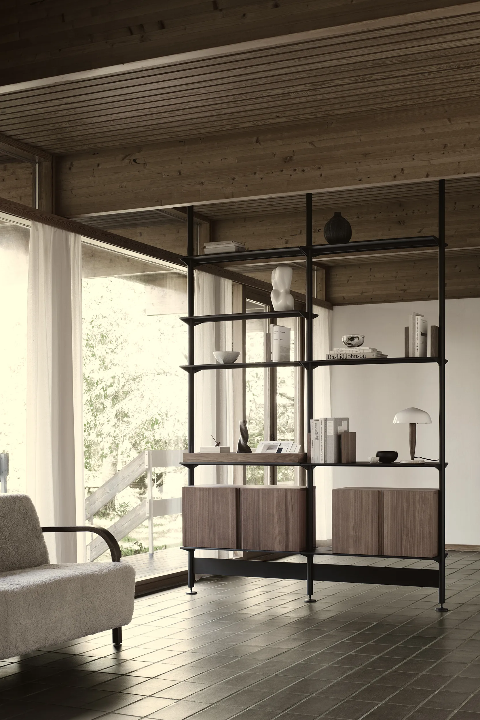Pira G2 hyllsystem F C A Black/Walnut 248-255 cm Pira