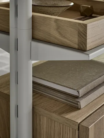 Pira G2 hyllsystem F C A White/Oak 240-247 cm - Pira