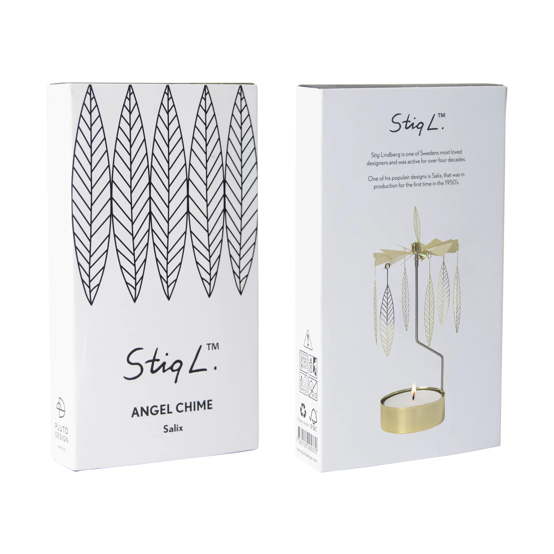 Stig L Salix änglaspel medium, Guld Pluto Design