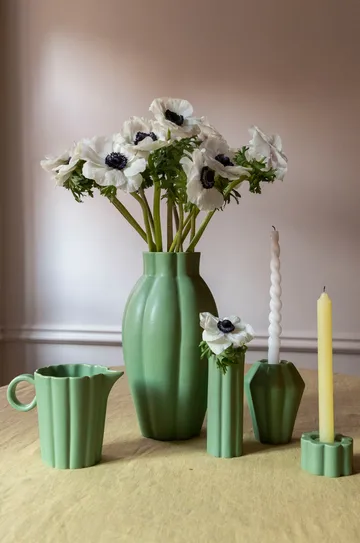 Birgit vas/ljuslykta 14 cm - Olive - PotteryJo