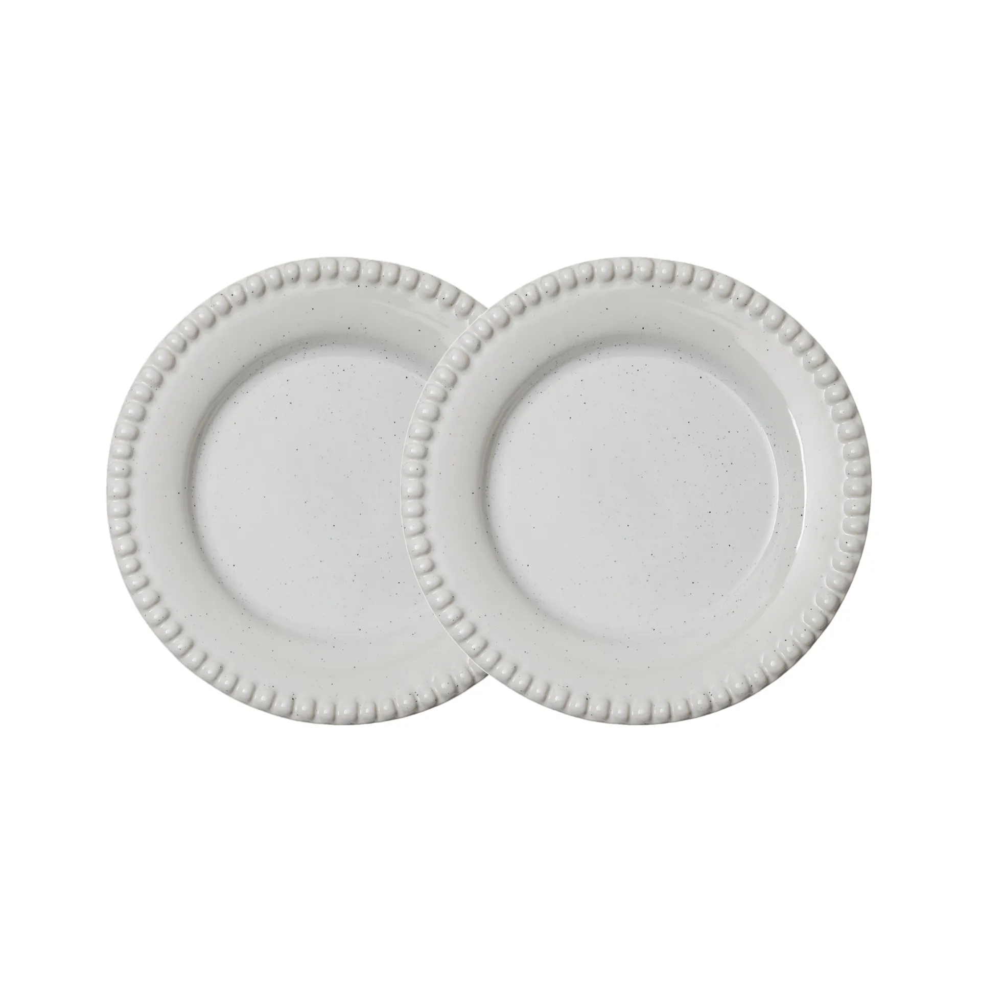 Daria assiett Ø18 cm 2-pack, Cotton white shiny PotteryJo