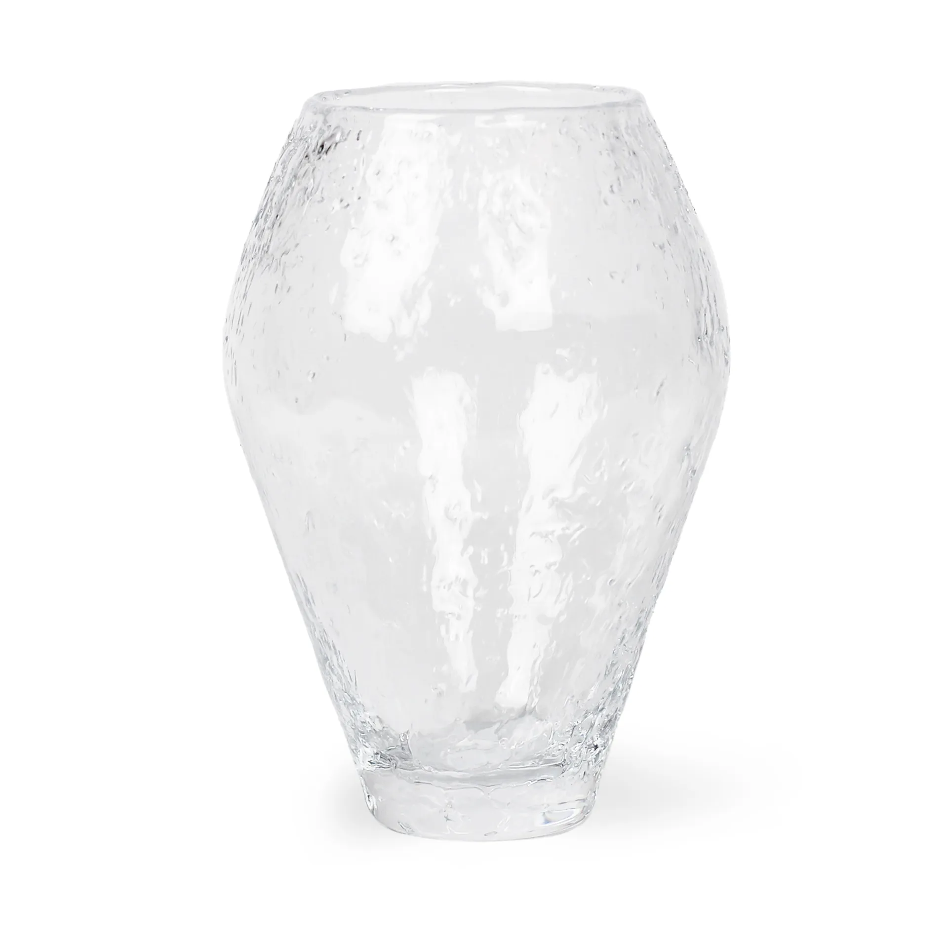 Crushed glasvas small, Clear Ro Collection