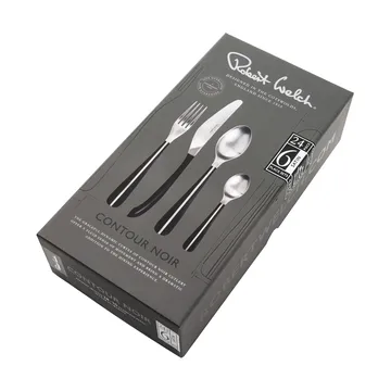 Contour bestickset 24 delar - Svart - Robert Welch
