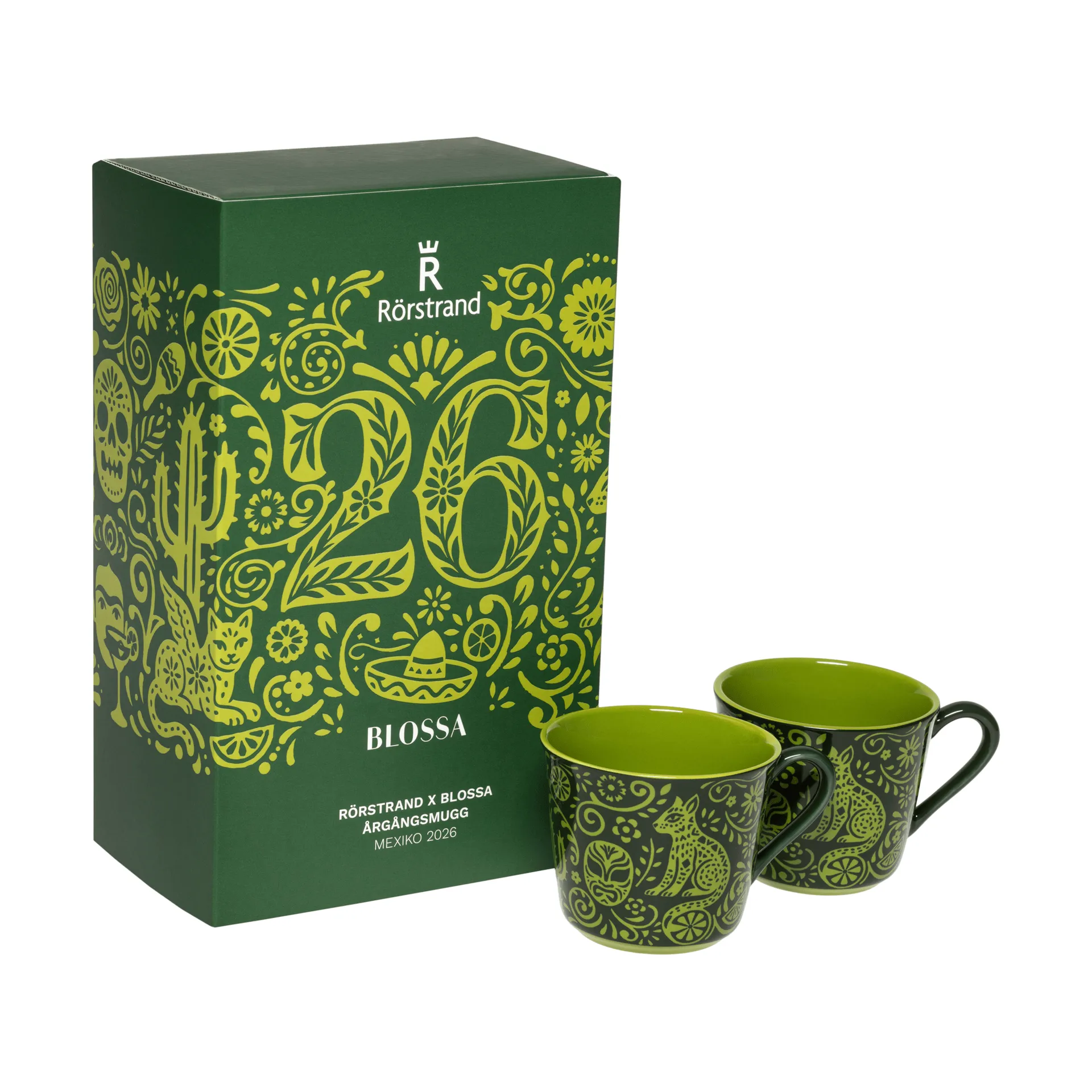 Rörstrand Blossa kopp, Grön, 14 cl, 2-pack Rörstrand