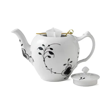 Black Fluted Mega tekanna - 100 cl - Royal Copenhagen