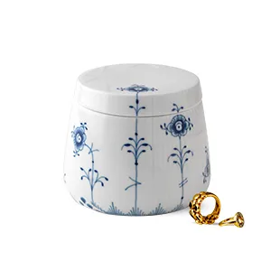 Blue Elements skål med lock, 40 cl Royal Copenhagen