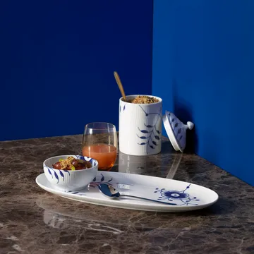 Blue Fluted Mega burk med lock - 16 cm - Royal Copenhagen