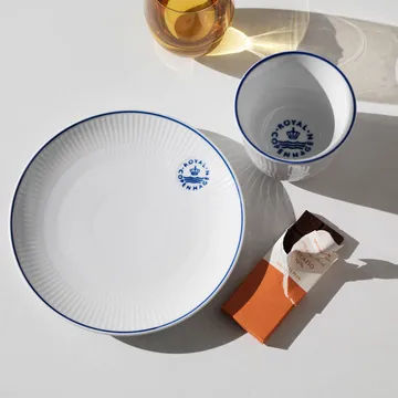 Blueline termomugg 26 cl - Vit-blå - Royal Copenhagen
