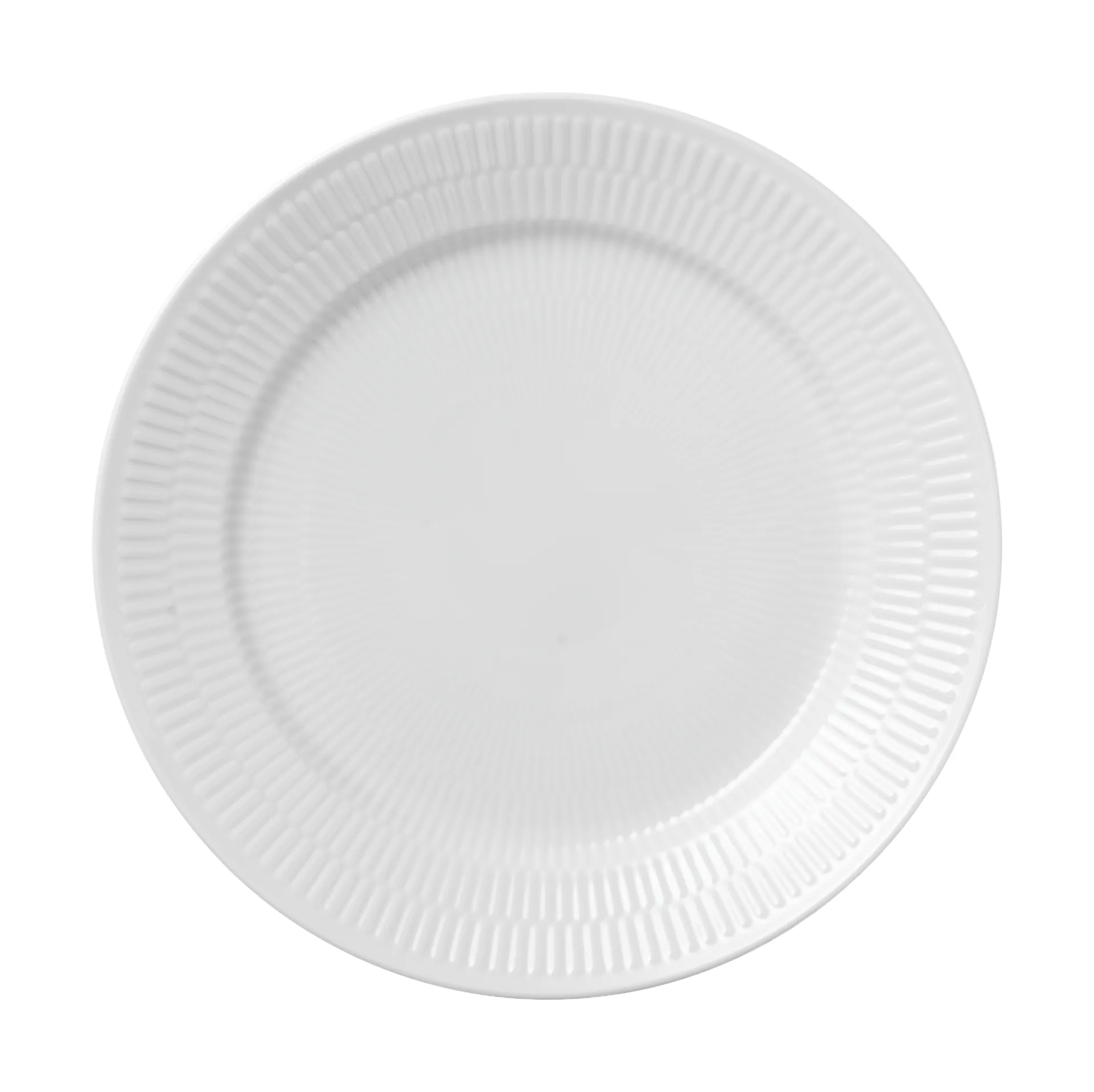 White Fluted tallrik Ø25 cm, White Royal Copenhagen