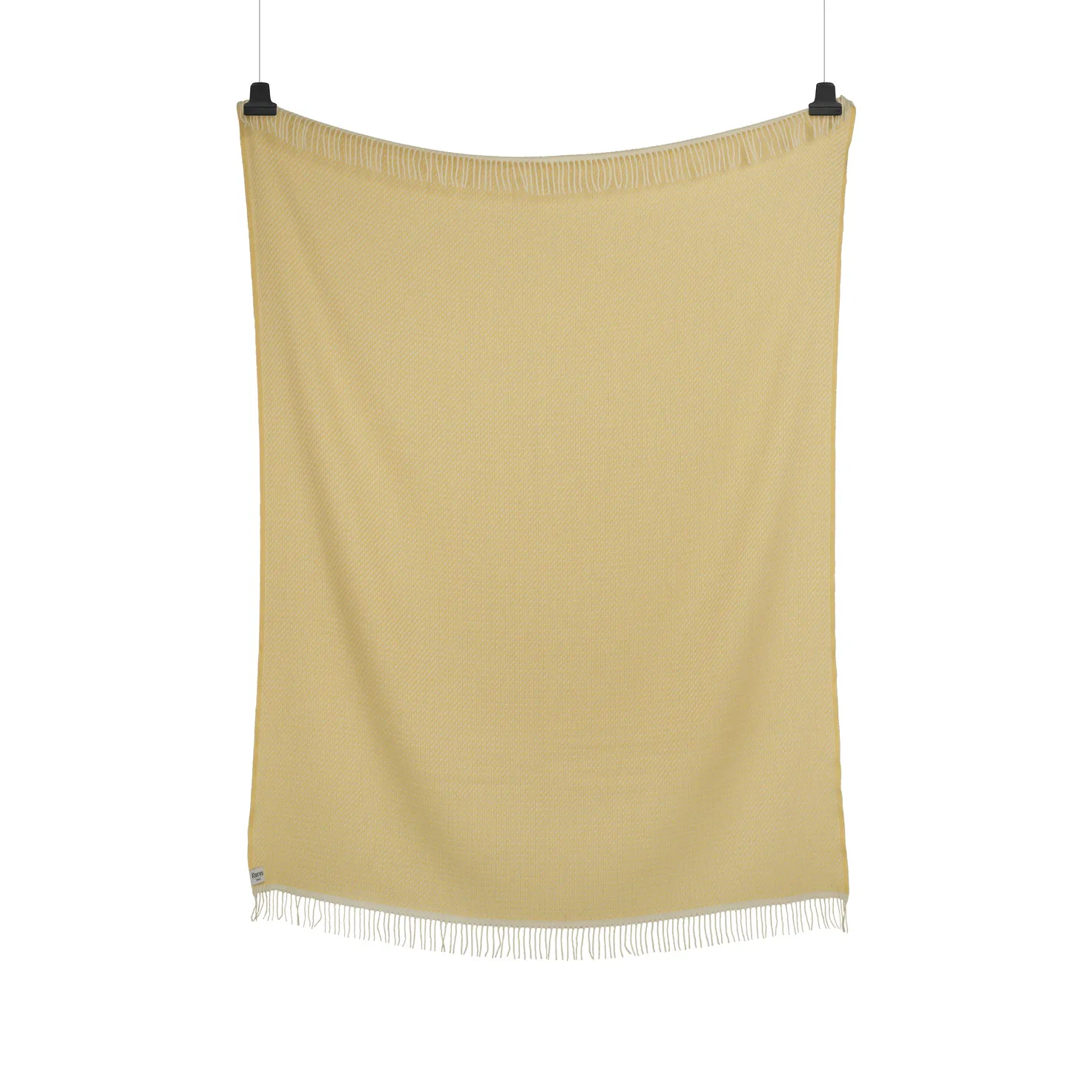 Mello pläd 150x210 cm, Lemon yellow Røros Tweed