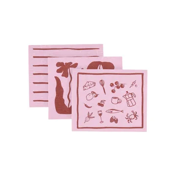 Daily disktrasa med mönster - Rosa, 3-pack - Scandi Essentials