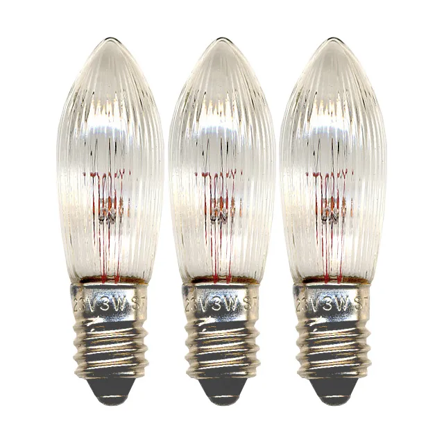 Lit ljuskälla E10 reservlampa 34V 3-pack, Klar, 3W Scandi Essentials