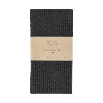 Rinse disktrasa - Svart, 2-pack - Scandi Essentials