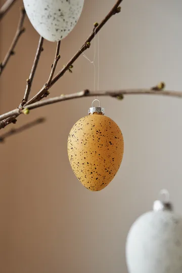 Brooding påskägg glas 8 cm 6-pack - Gul - Scandi Living