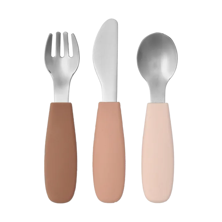 Dine bestickset silikon 3 delar - Blush - Scandi Living