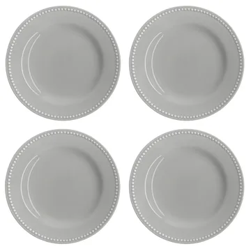 Dots assiett 22 cm 4-pack - Grå - Scandi Living