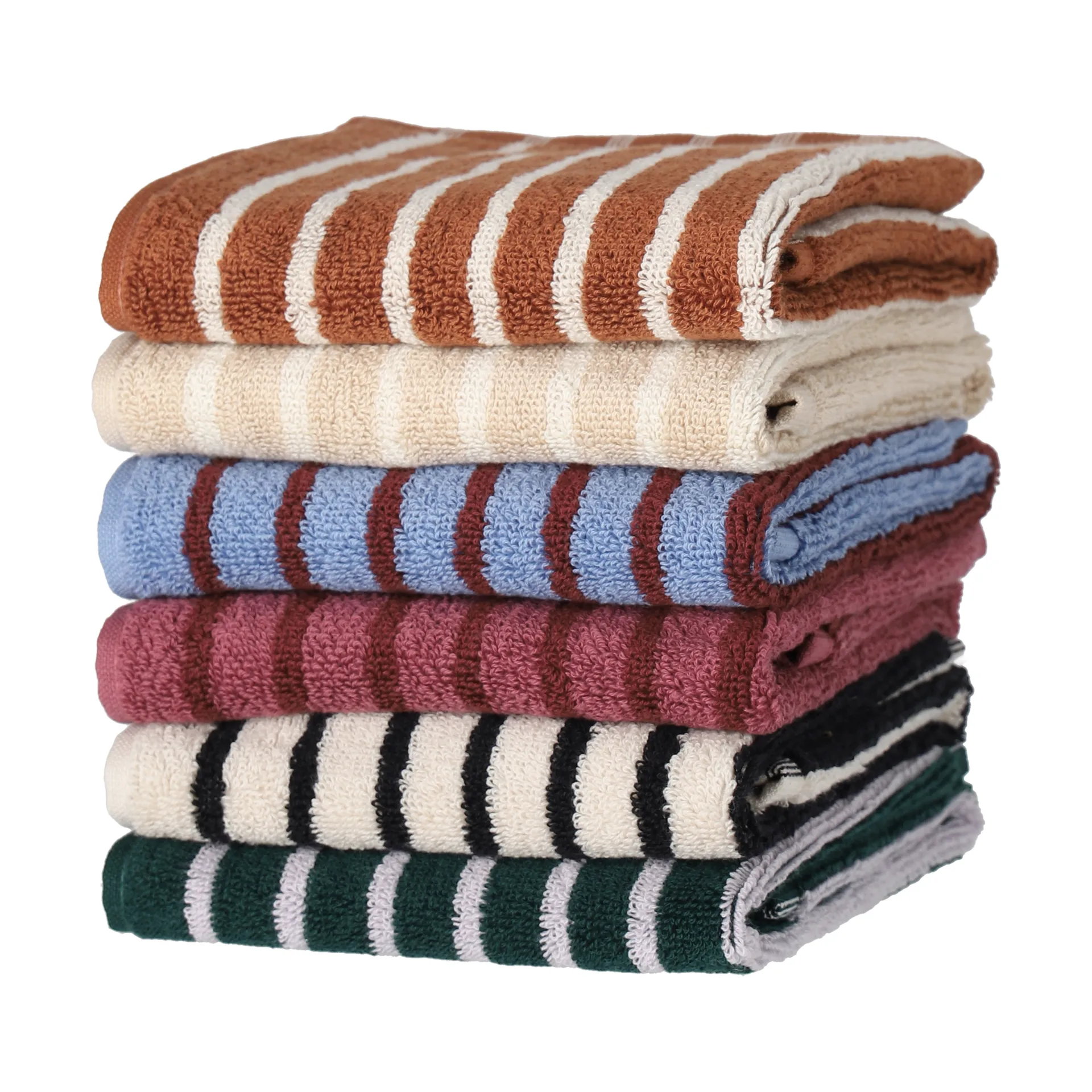 Drift handduk 30x50 cm, Beige-vit Scandi Living