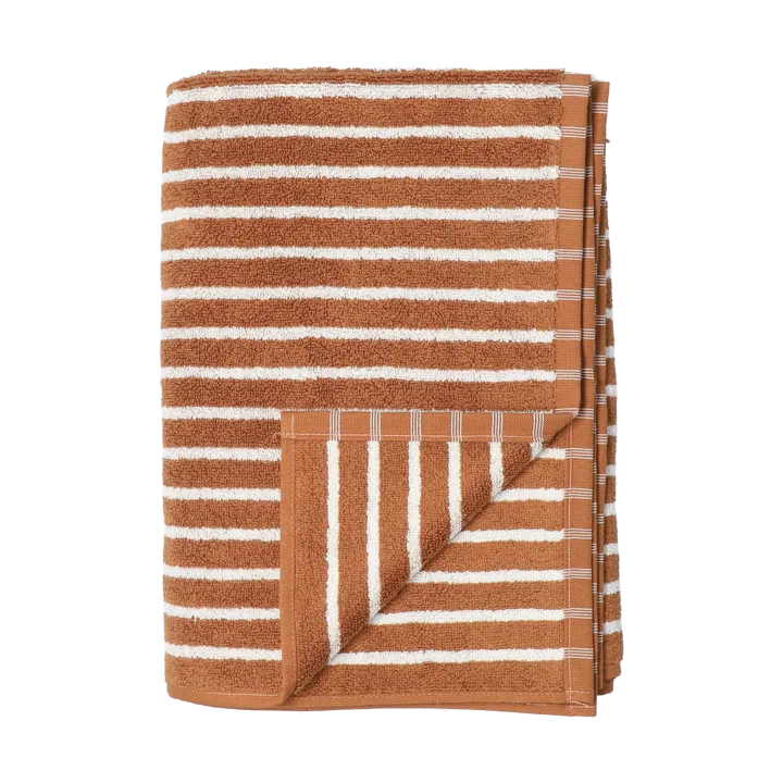 Drift handduk 50x70 cm - Brun-vit - Scandi Living