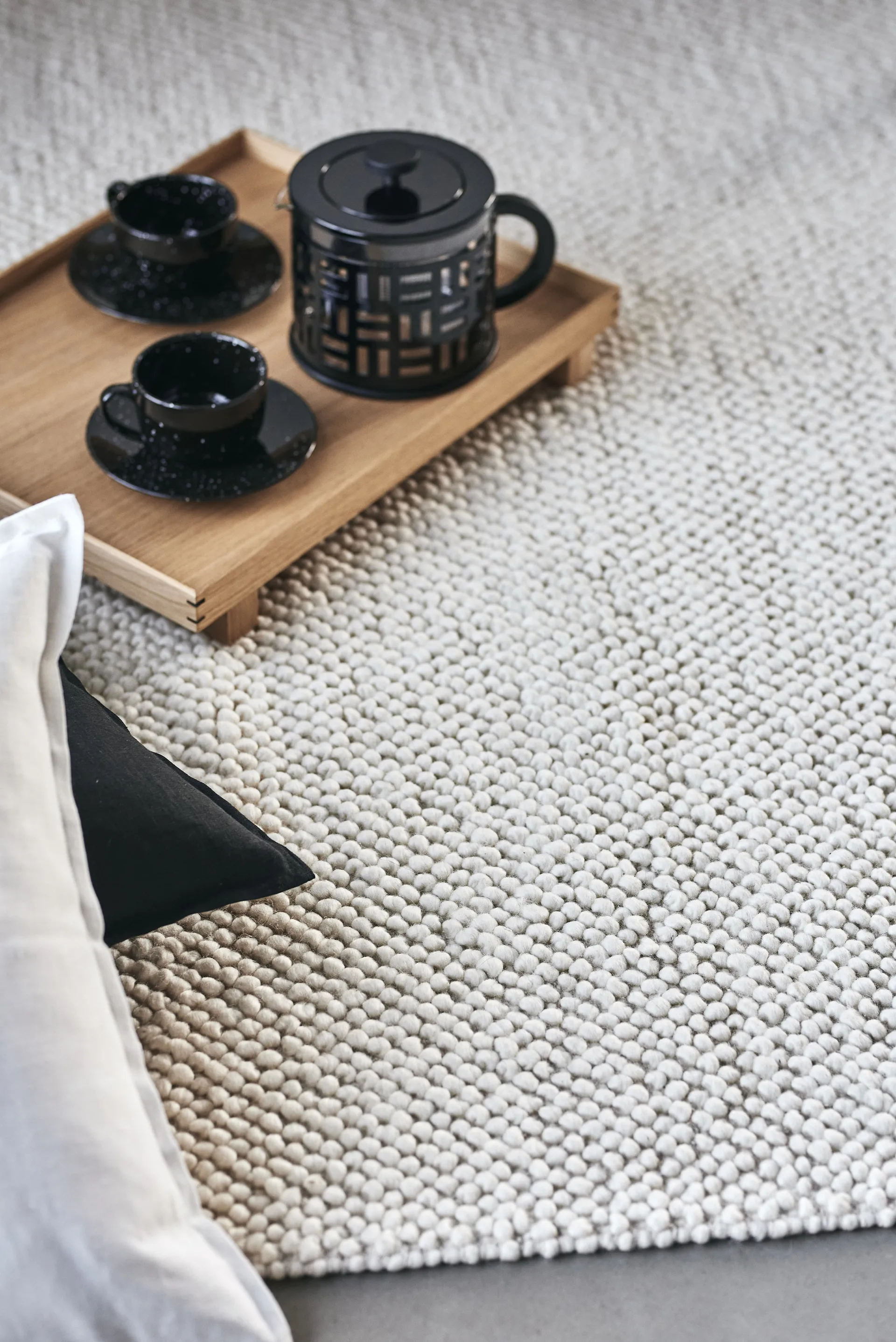 Flock ullmatta naturvit, 170x240 cm Scandi Living