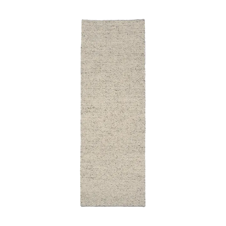 Furrow ullmatta naturvit/grå - 80x240 cm - Scandi Living