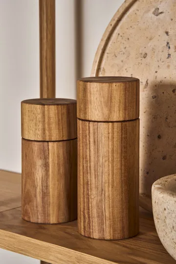 Hollow saltkvarn 13 cm - Akacia - Scandi Living