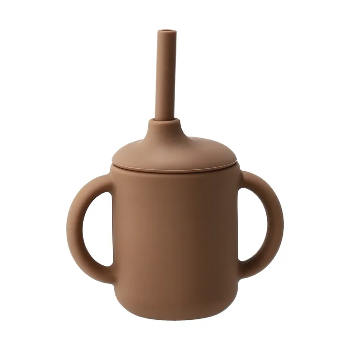 Idun mugg med sugrör silikon 120 ml - Hazel - Scandi Living